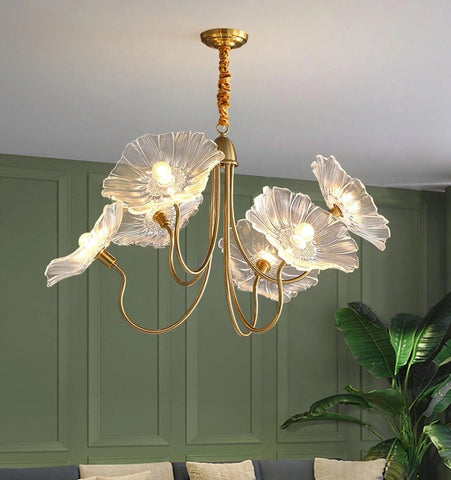 Lotus Leaf Glass Chandelier - NexioPick