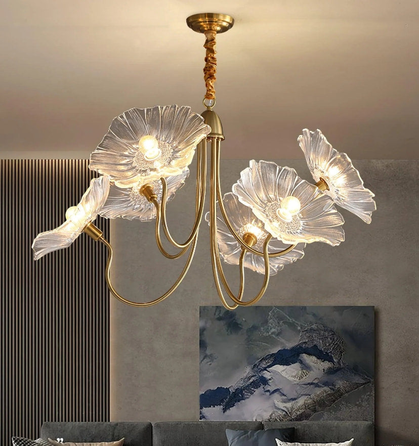 Lotus Leaf Glass Chandelier - NexioPick