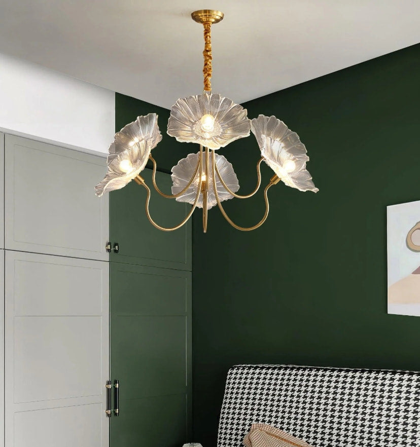 Lotus Leaf Glass Chandelier - NexioPick