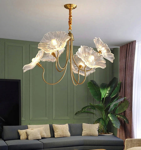 Lotus Leaf Glass Chandelier - NexioPick