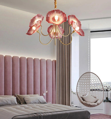 Lotus Leaf Glass Chandelier - NexioPick