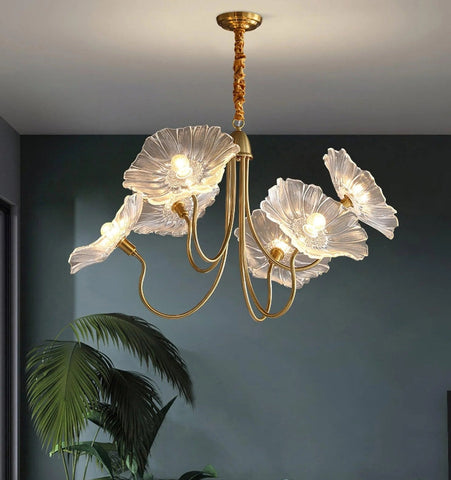 Lotus Leaf Glass Chandelier - NexioPick