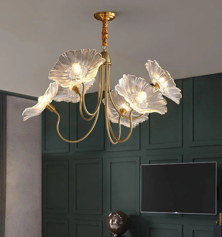 Lotus Leaf Glass Chandelier - NexioPick
