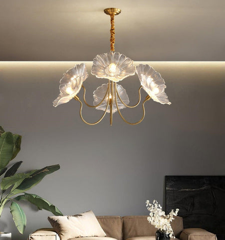 Lotus Leaf Glass Chandelier - NexioPick