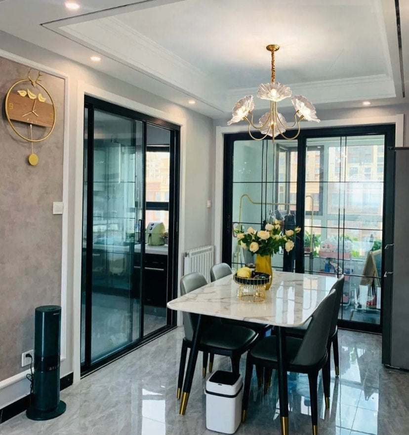 Lotus Leaf Glass Chandelier - NexioPick