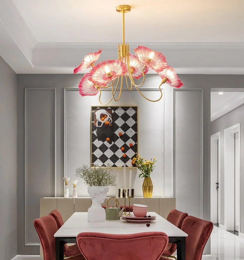 Lotus Leaf Glass Chandelier - NexioPick