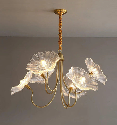 Lotus Leaf Glass Chandelier - NexioPick