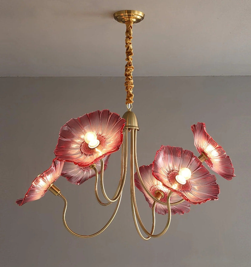 Lotus Leaf Glass Chandelier - NexioPick