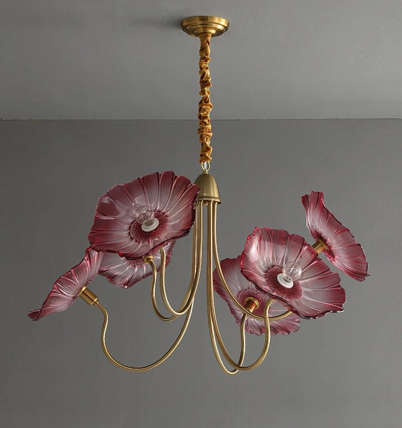 Lotus Leaf Glass Chandelier - NexioPick