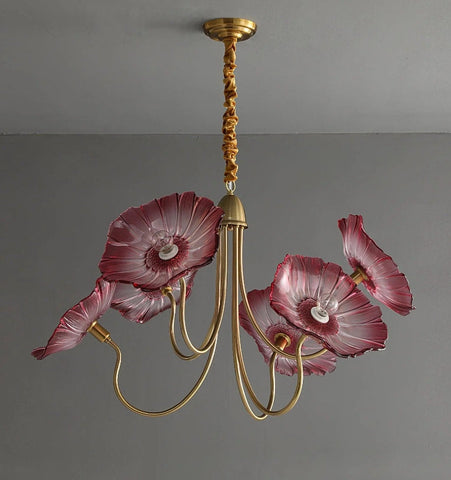 Lotus Leaf Glass Chandelier - NexioPick