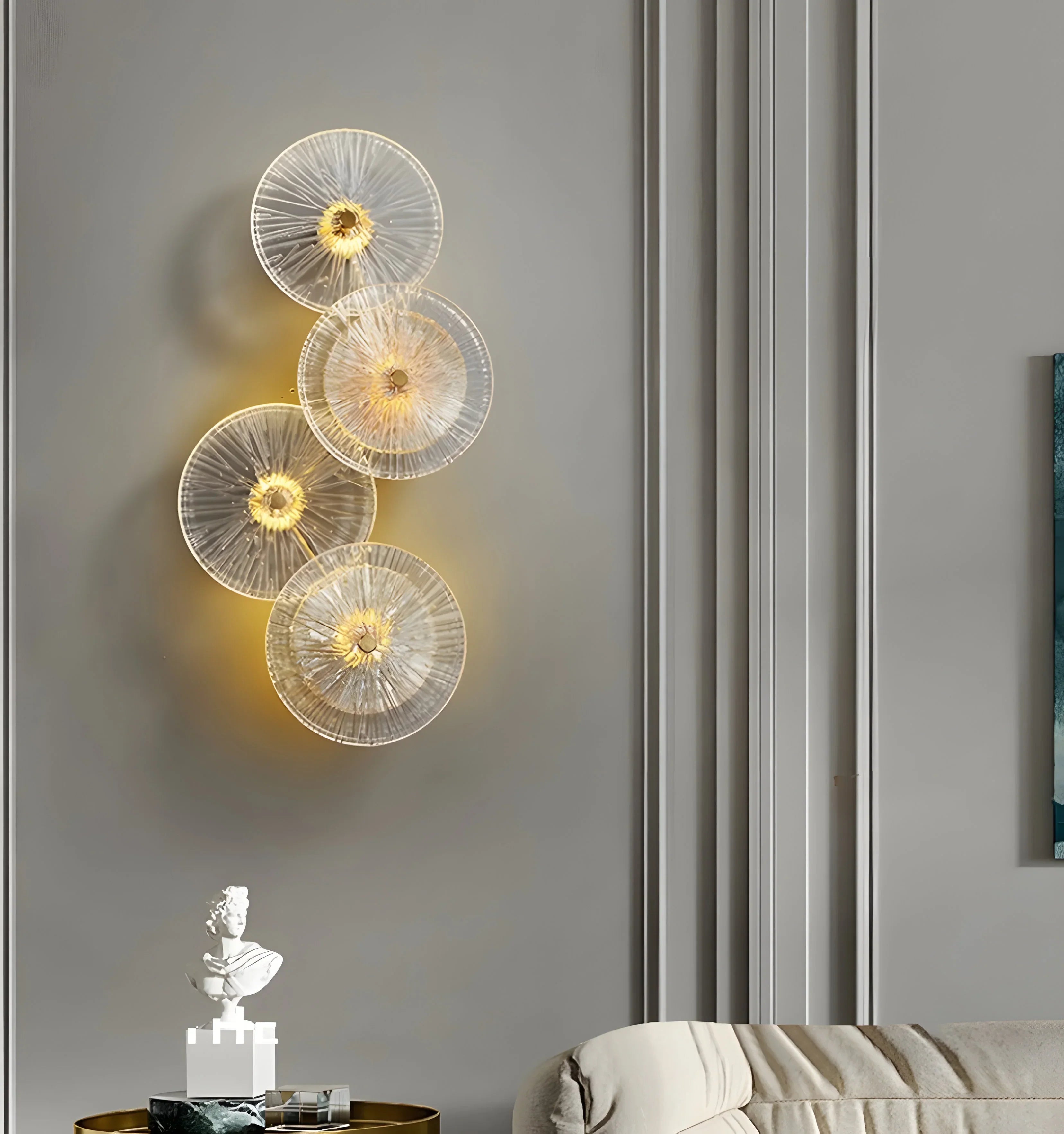 Lotus Leaf Glass Wall Lamp - NexioPick