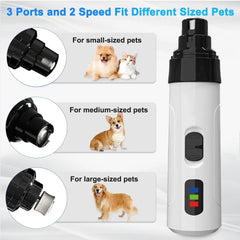 Low-Noise Pet Nail Grinder with Diamond Bit Grinders — Keep your pet’s paws perfectly groomed — safely, quietly, and professionally — right at home.