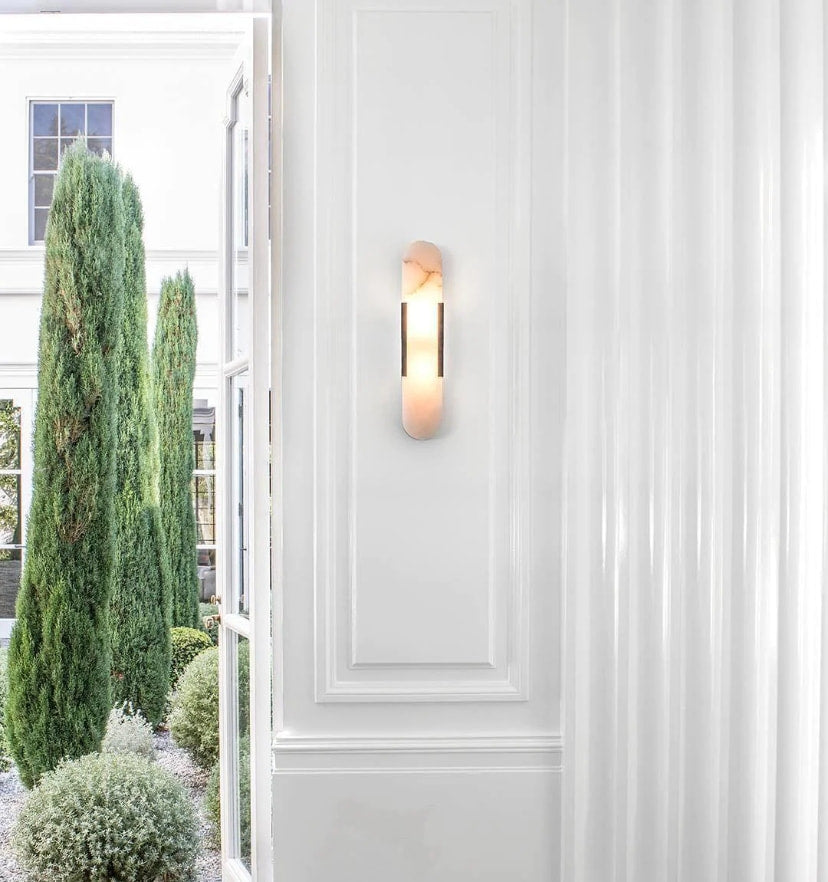 Melange Elongated Alabaster Wall Lamp - NexioPick