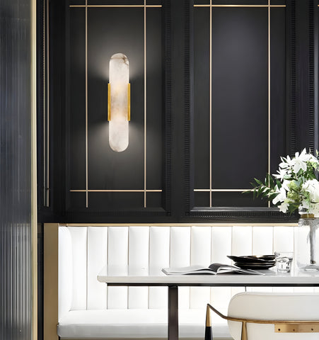 Melange Elongated Alabaster Wall Lamp - NexioPick