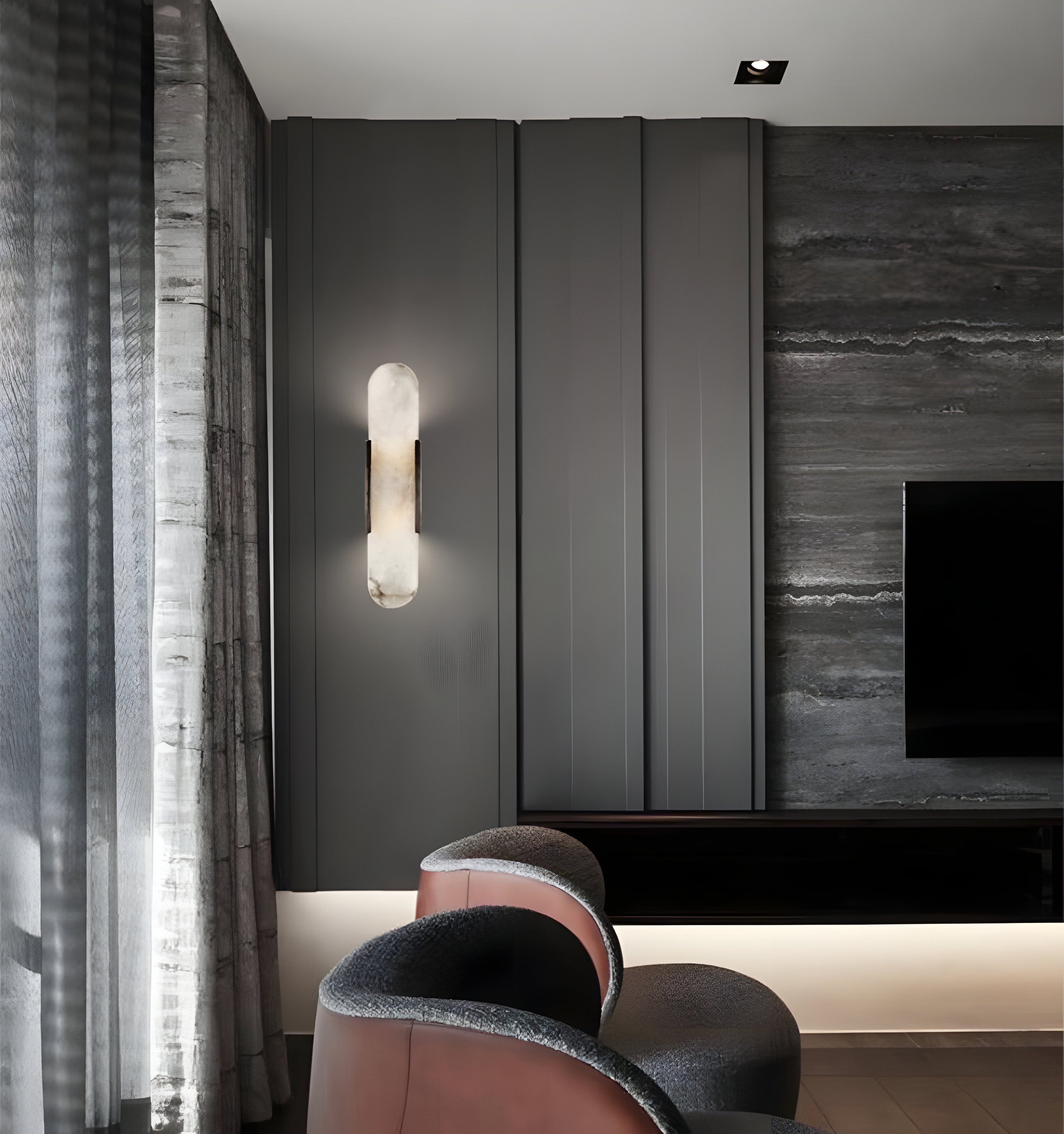 Melange Elongated Alabaster Wall Lamp - NexioPick