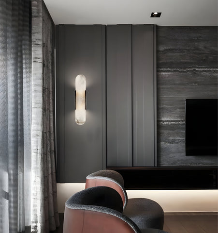 Melange Elongated Alabaster Wall Lamp - NexioPick