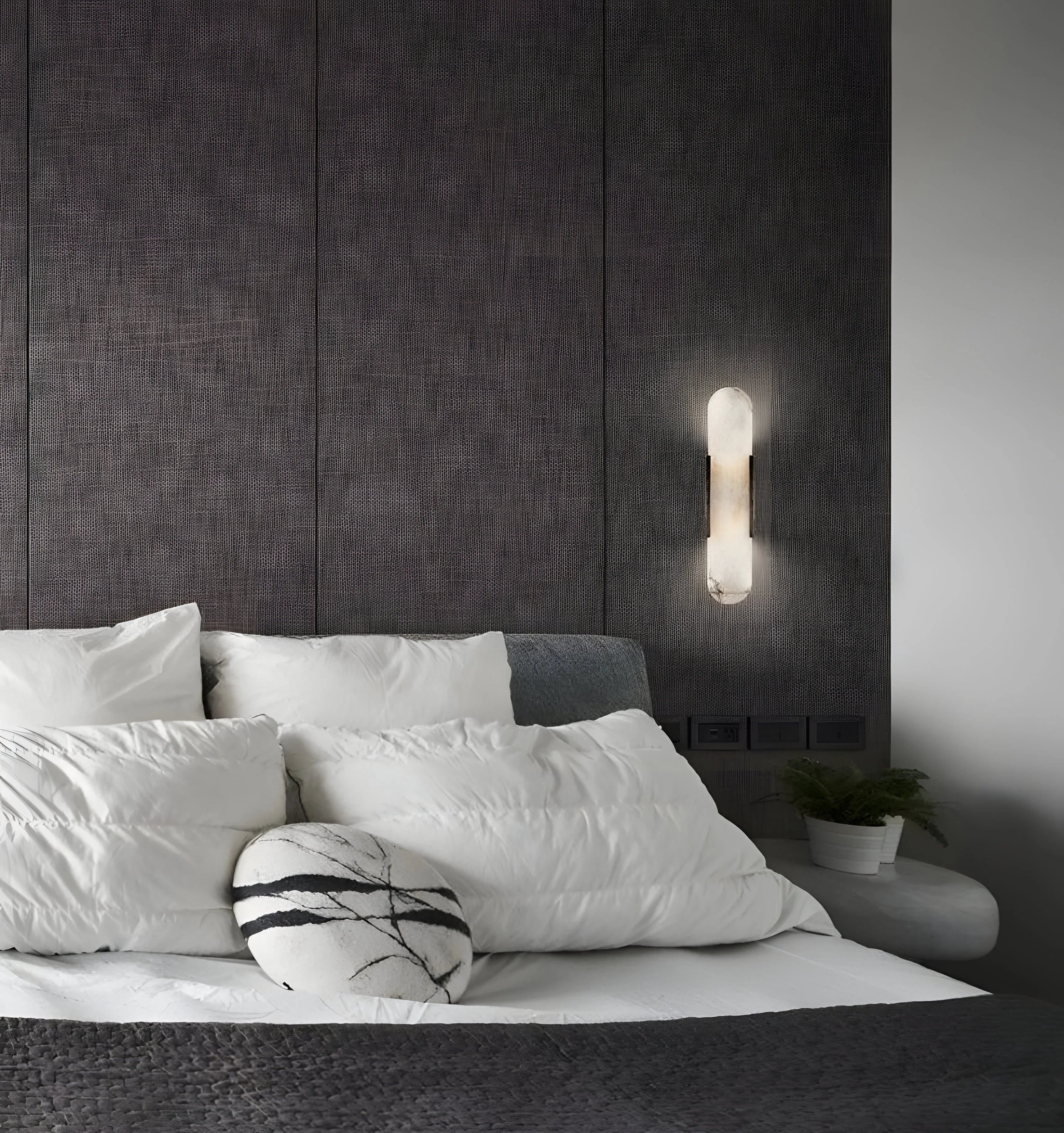 Melange Elongated Alabaster Wall Lamp - NexioPick