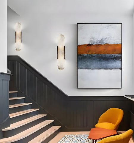 Melange Elongated Alabaster Wall Lamp - NexioPick