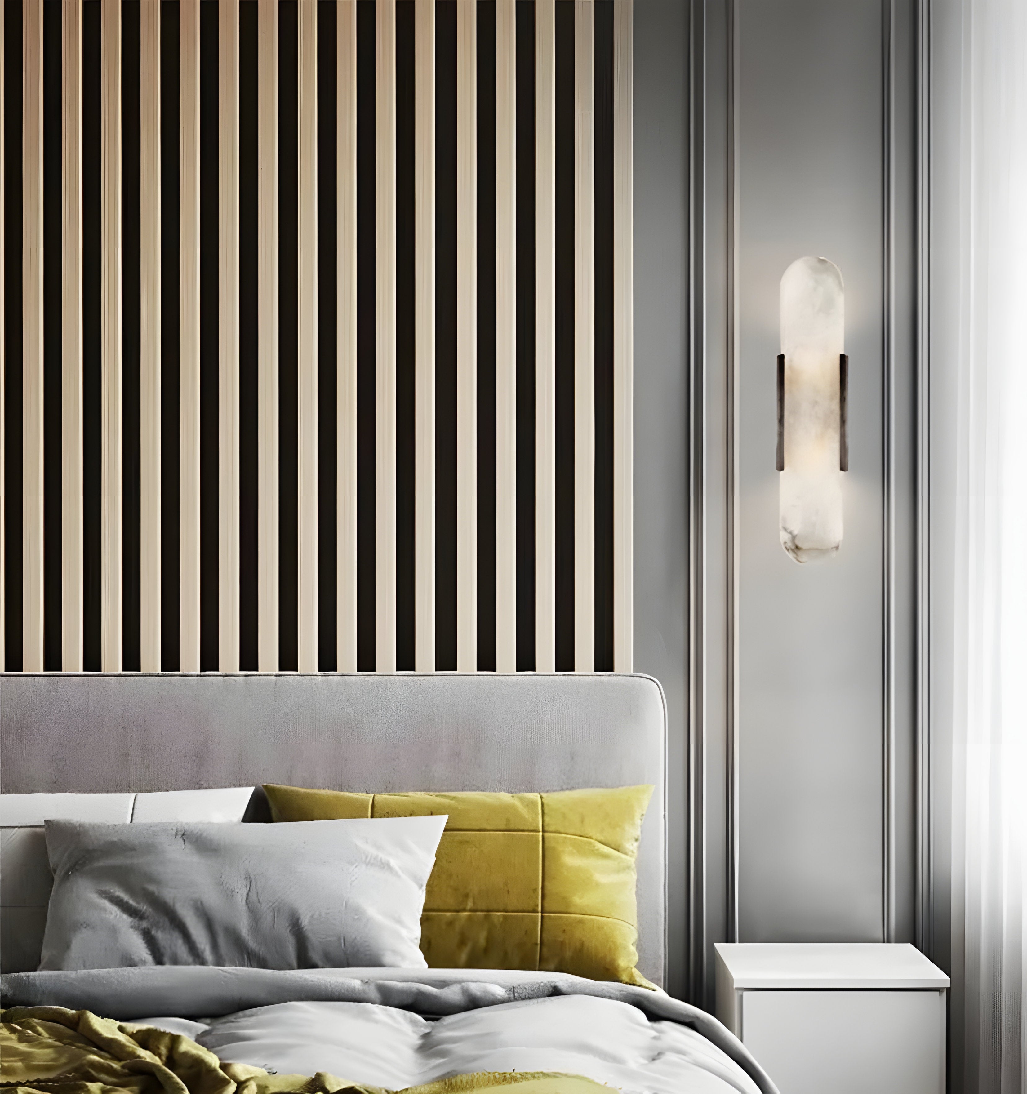 Melange Elongated Alabaster Wall Lamp - NexioPick