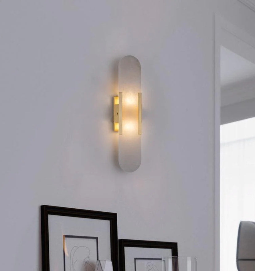 Melange Elongated Alabaster Wall Lamp - NexioPick