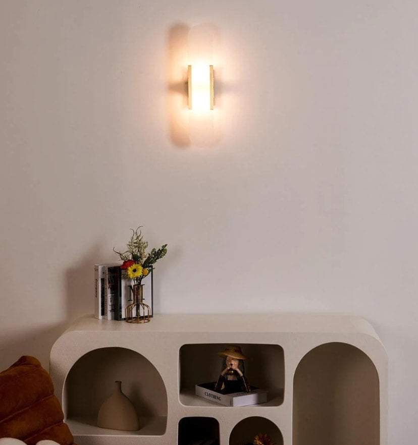 Melange Elongated Alabaster Wall Lamp - NexioPick
