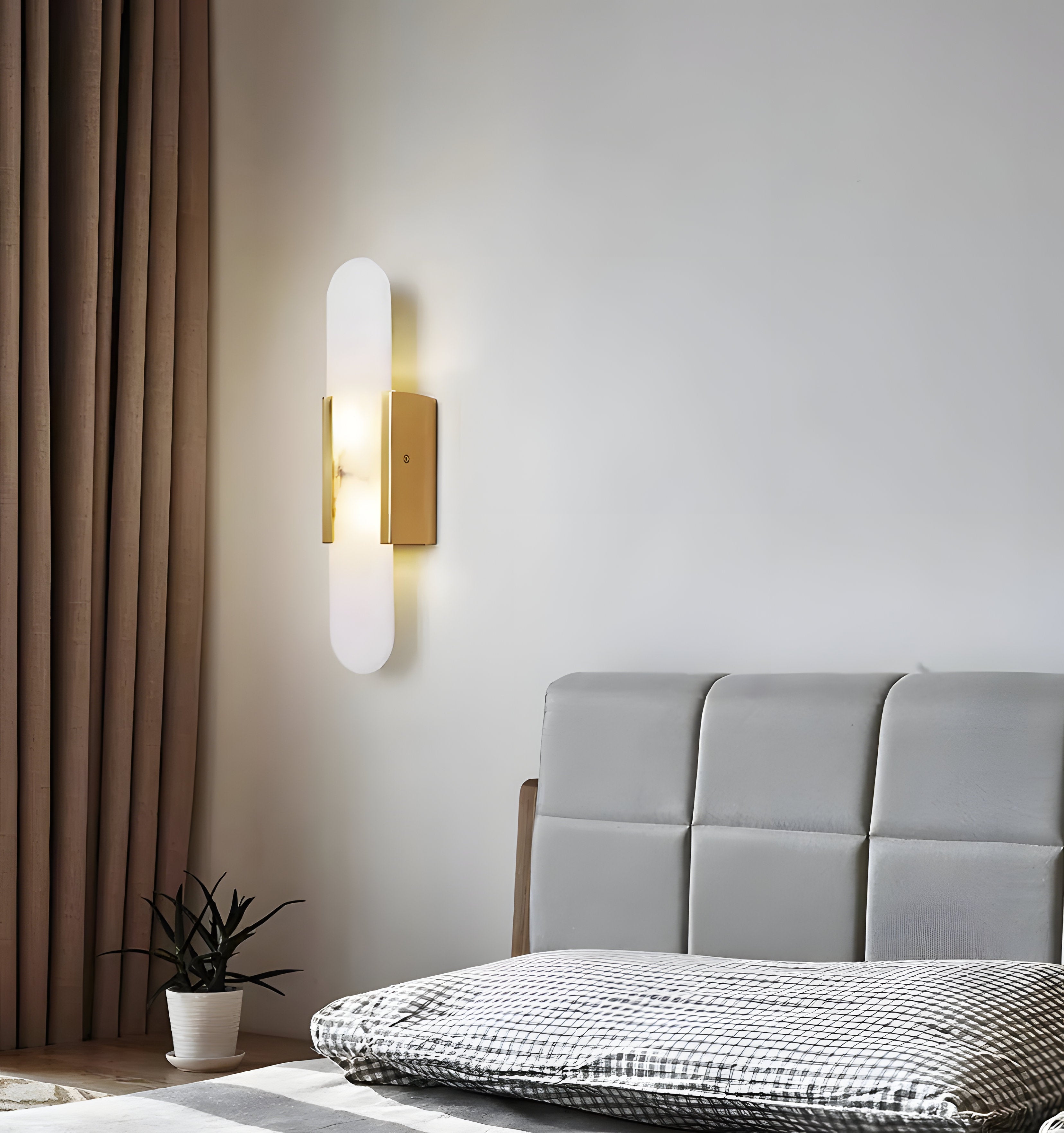 Melange Elongated Alabaster Wall Lamp - NexioPick