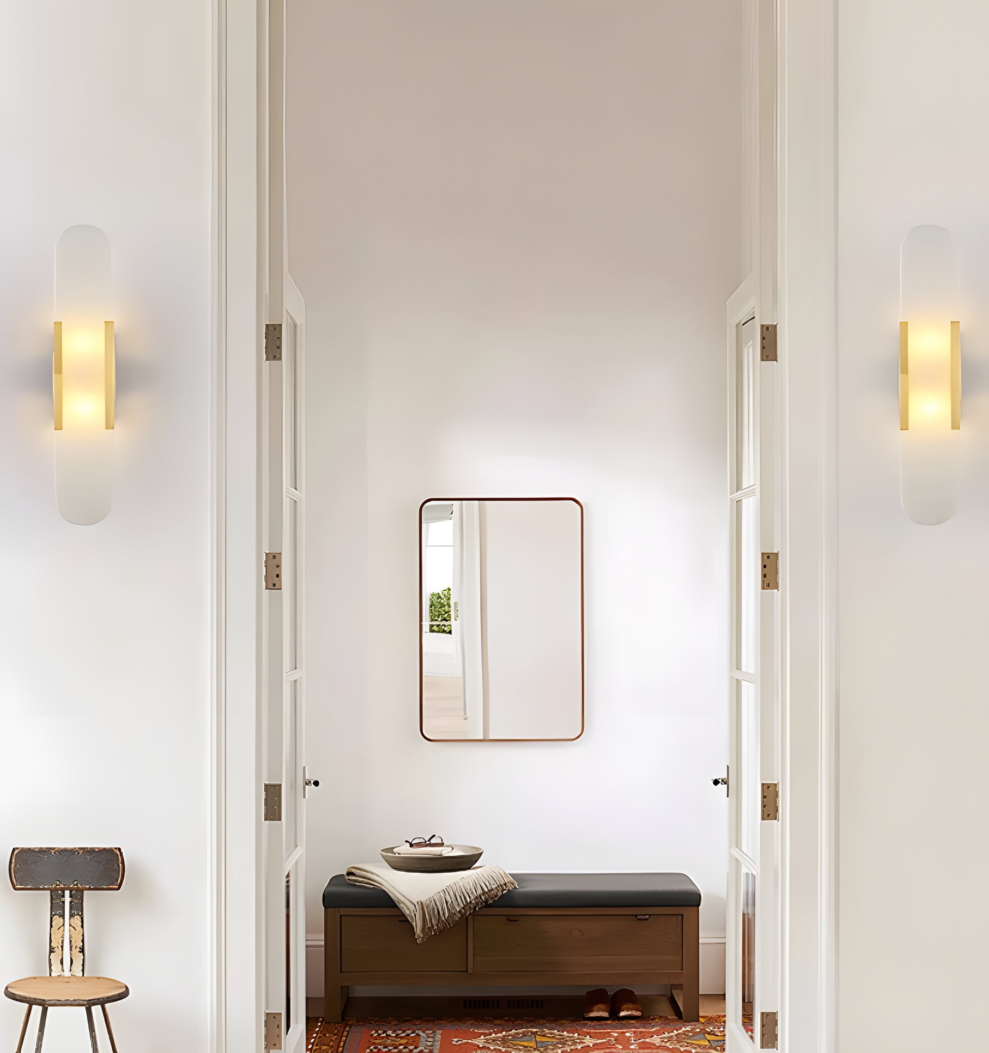 Melange Elongated Alabaster Wall Lamp - NexioPick