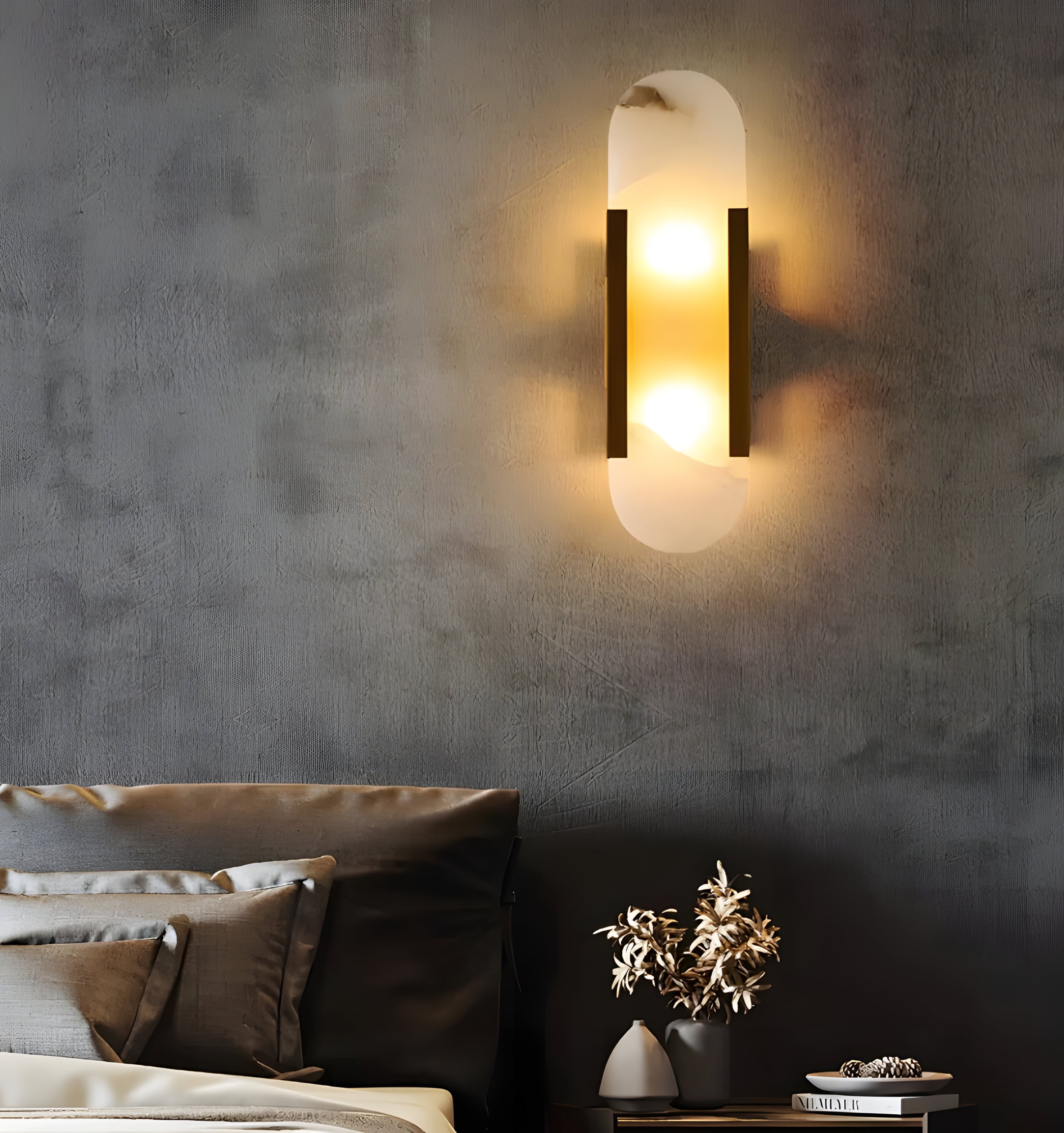 Melange Elongated Alabaster Wall Lamp - NexioPick