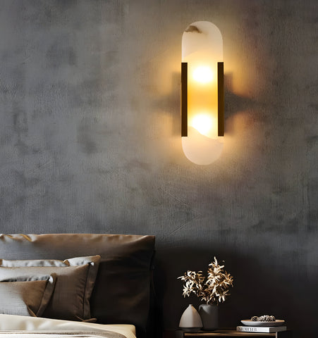 Melange Elongated Alabaster Wall Lamp - NexioPick
