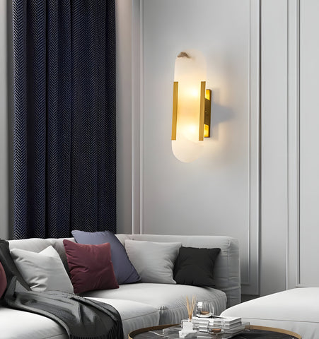 Melange Elongated Alabaster Wall Lamp - NexioPick