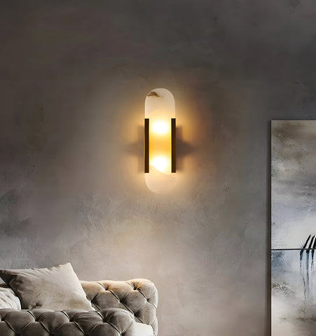 Melange Elongated Alabaster Wall Lamp - NexioPick