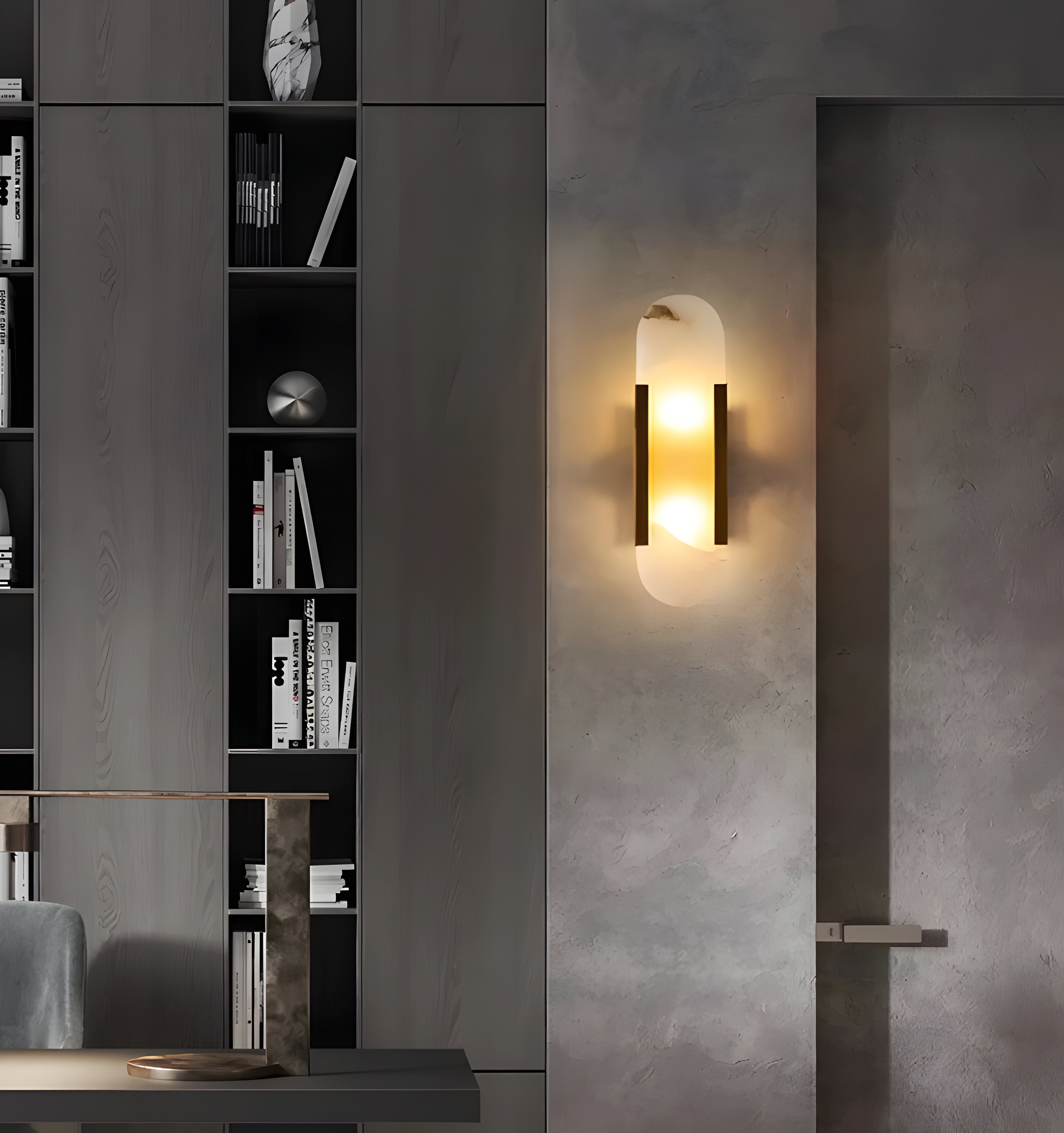 Melange Elongated Alabaster Wall Lamp - NexioPick