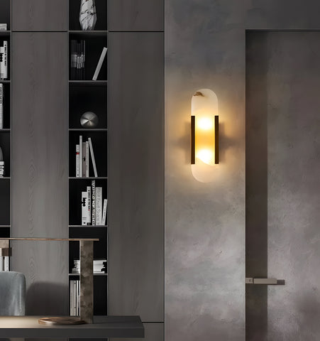 Melange Elongated Alabaster Wall Lamp - NexioPick