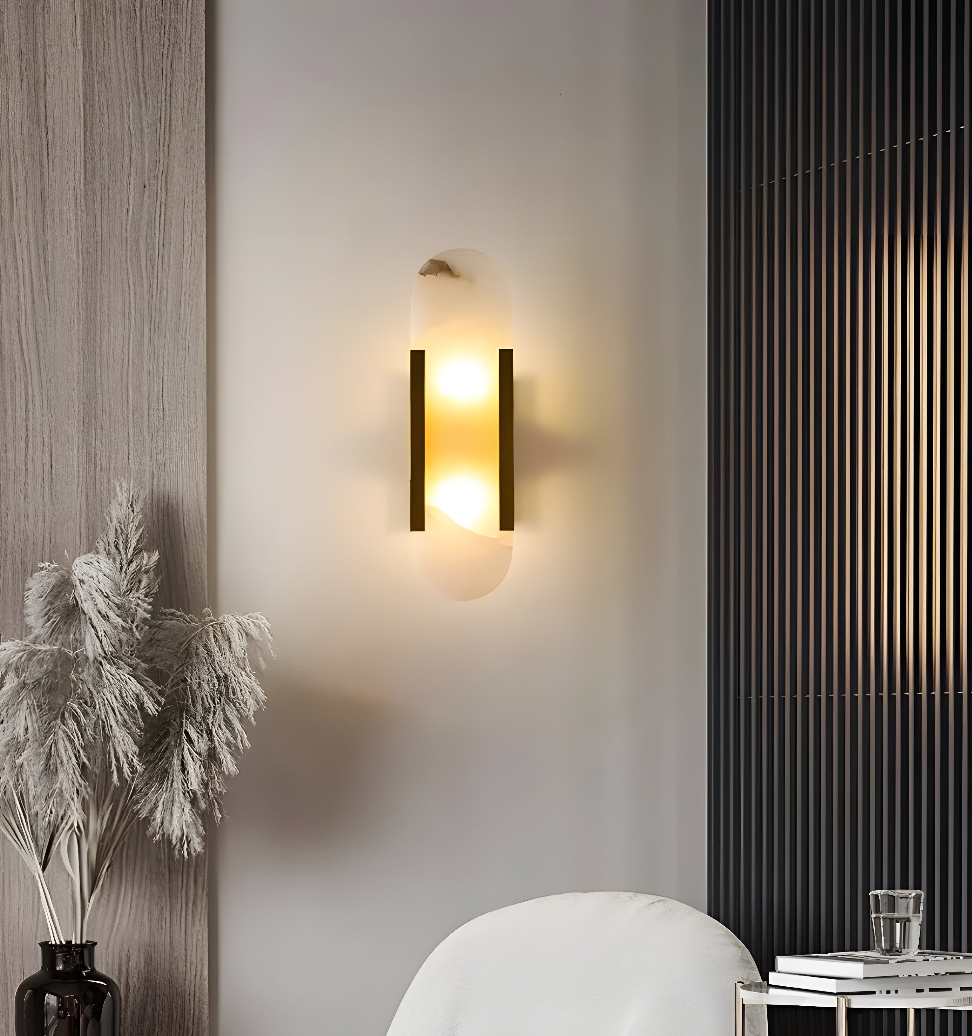 Melange Elongated Alabaster Wall Lamp - NexioPick