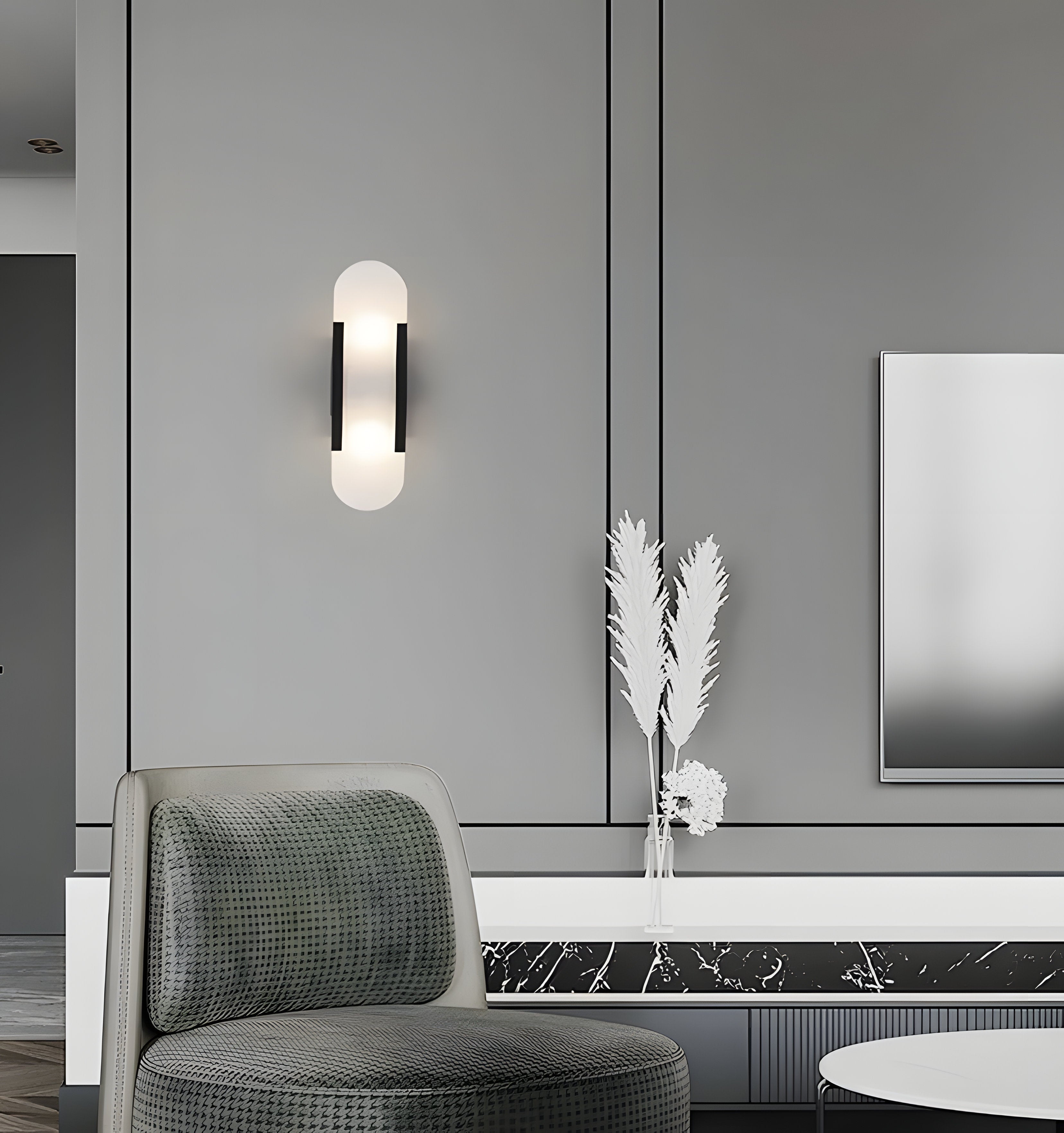 Melange Elongated Alabaster Wall Lamp - NexioPick