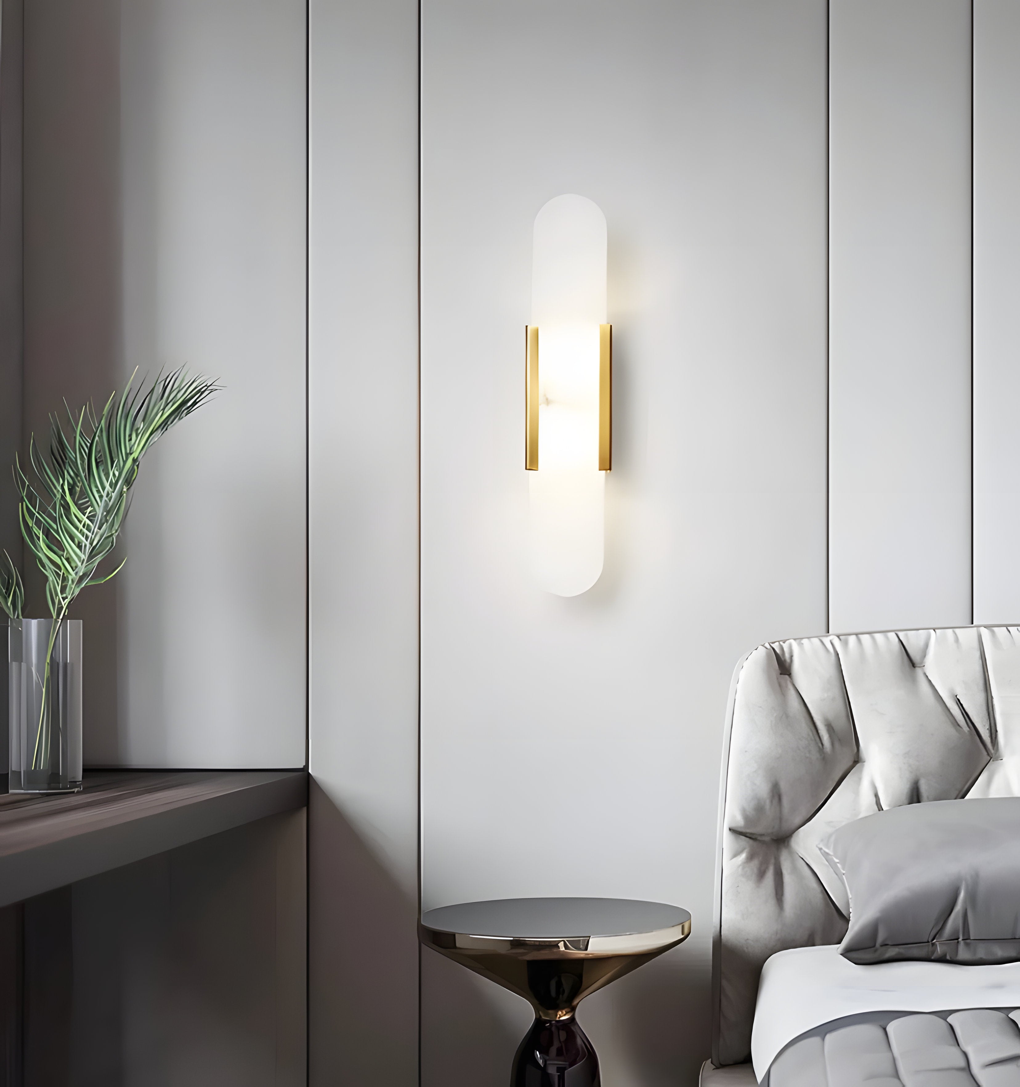 Melange Elongated Alabaster Wall Lamp - NexioPick