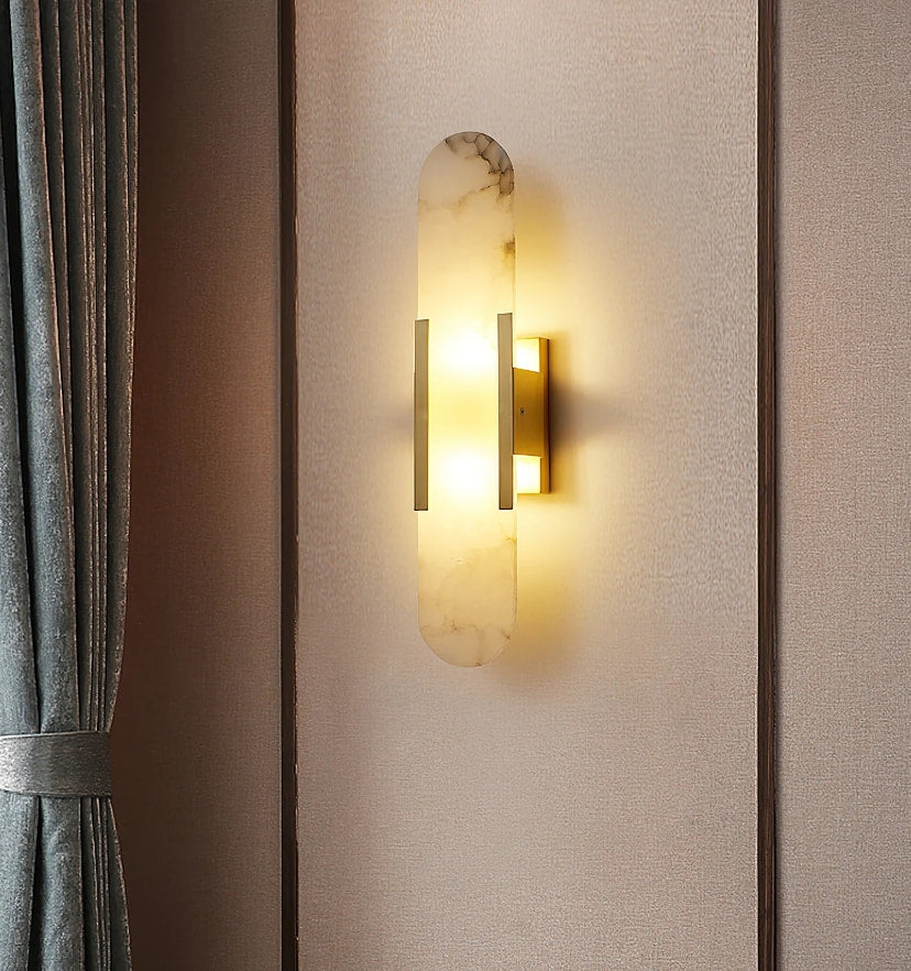 Melange Elongated Alabaster Wall Lamp - NexioPick