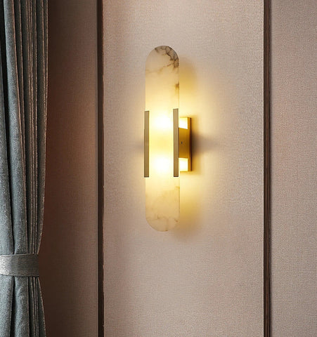 Melange Elongated Alabaster Wall Lamp - NexioPick