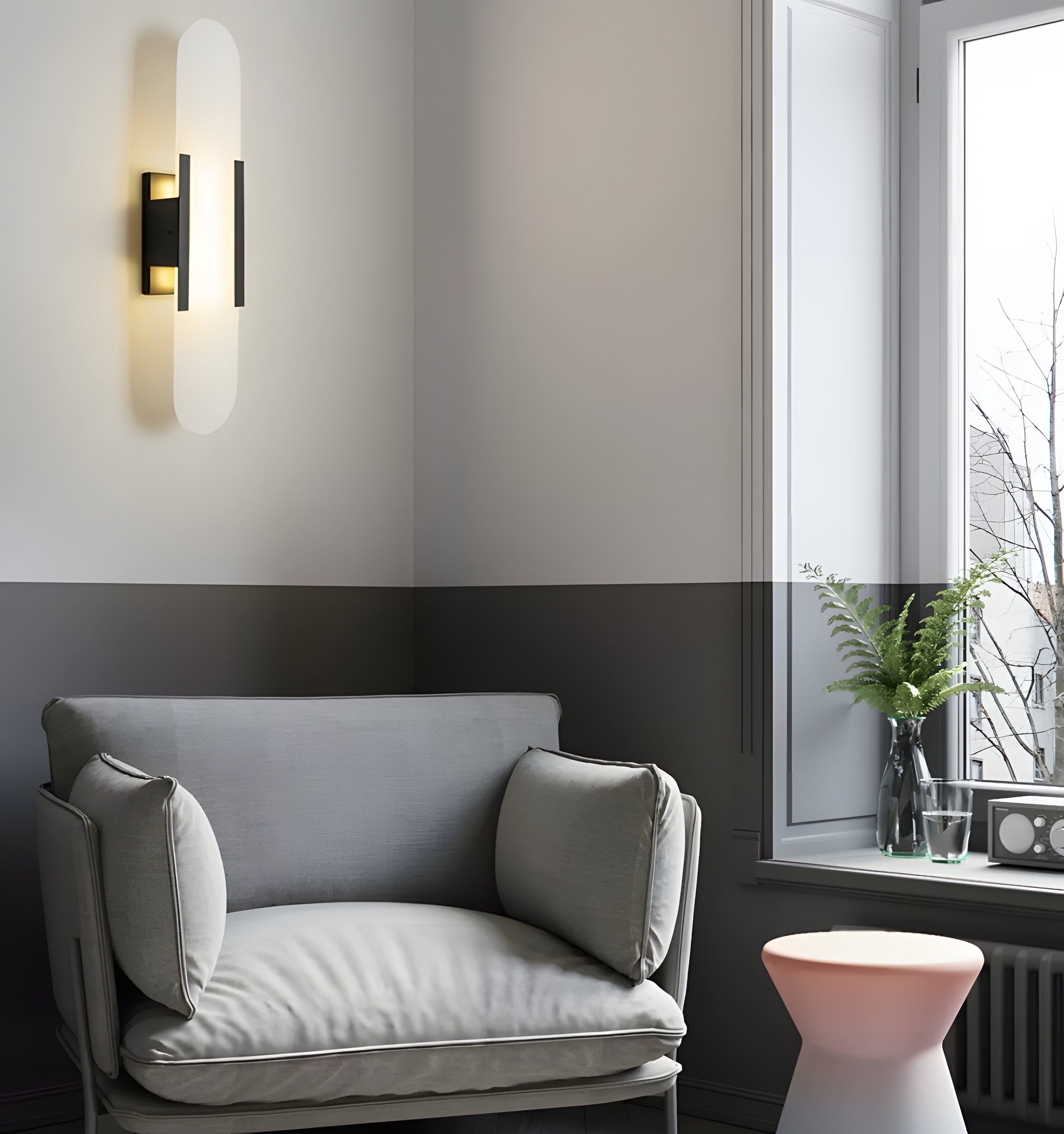 Melange Elongated Alabaster Wall Lamp - NexioPick