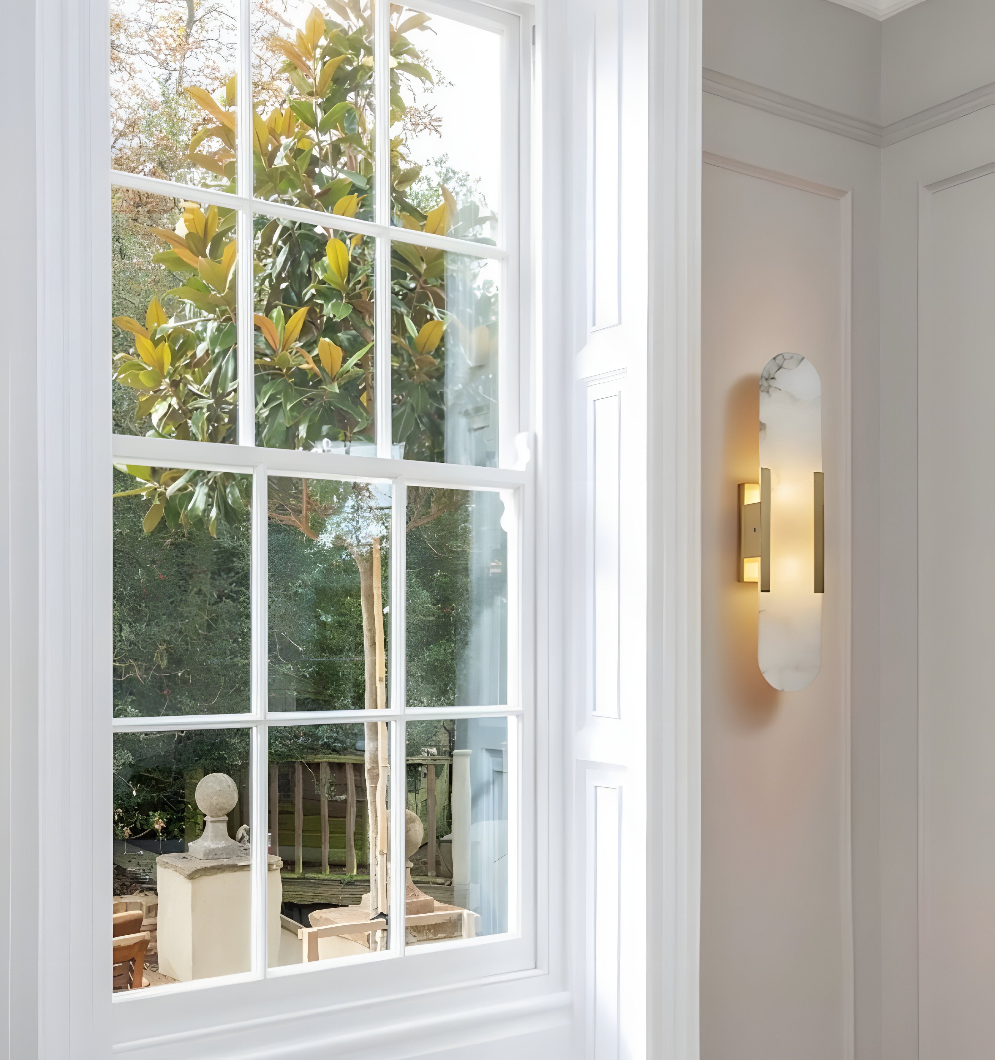 Melange Elongated Alabaster Wall Lamp - NexioPick