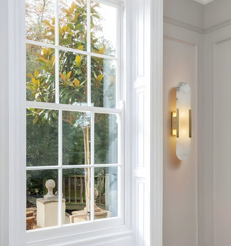 Melange Elongated Alabaster Wall Lamp - NexioPick