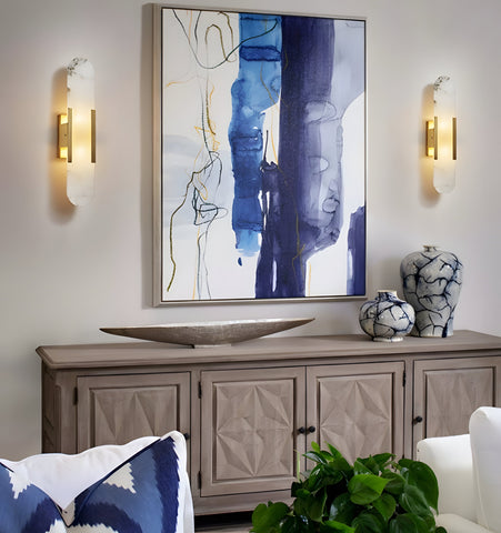 Melange Elongated Alabaster Wall Lamp - NexioPick