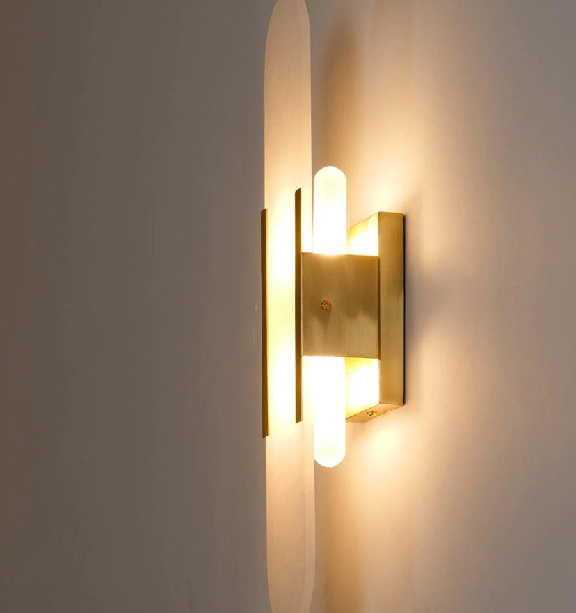 Melange Elongated Alabaster Wall Lamp - NexioPick