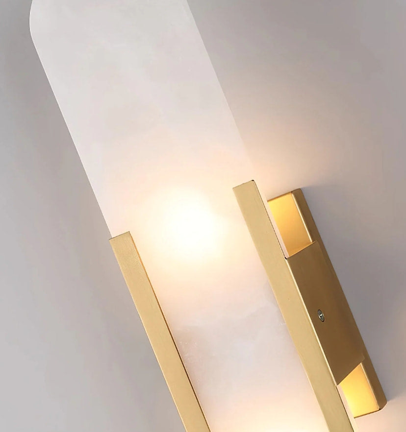 Melange Elongated Alabaster Wall Lamp - NexioPick