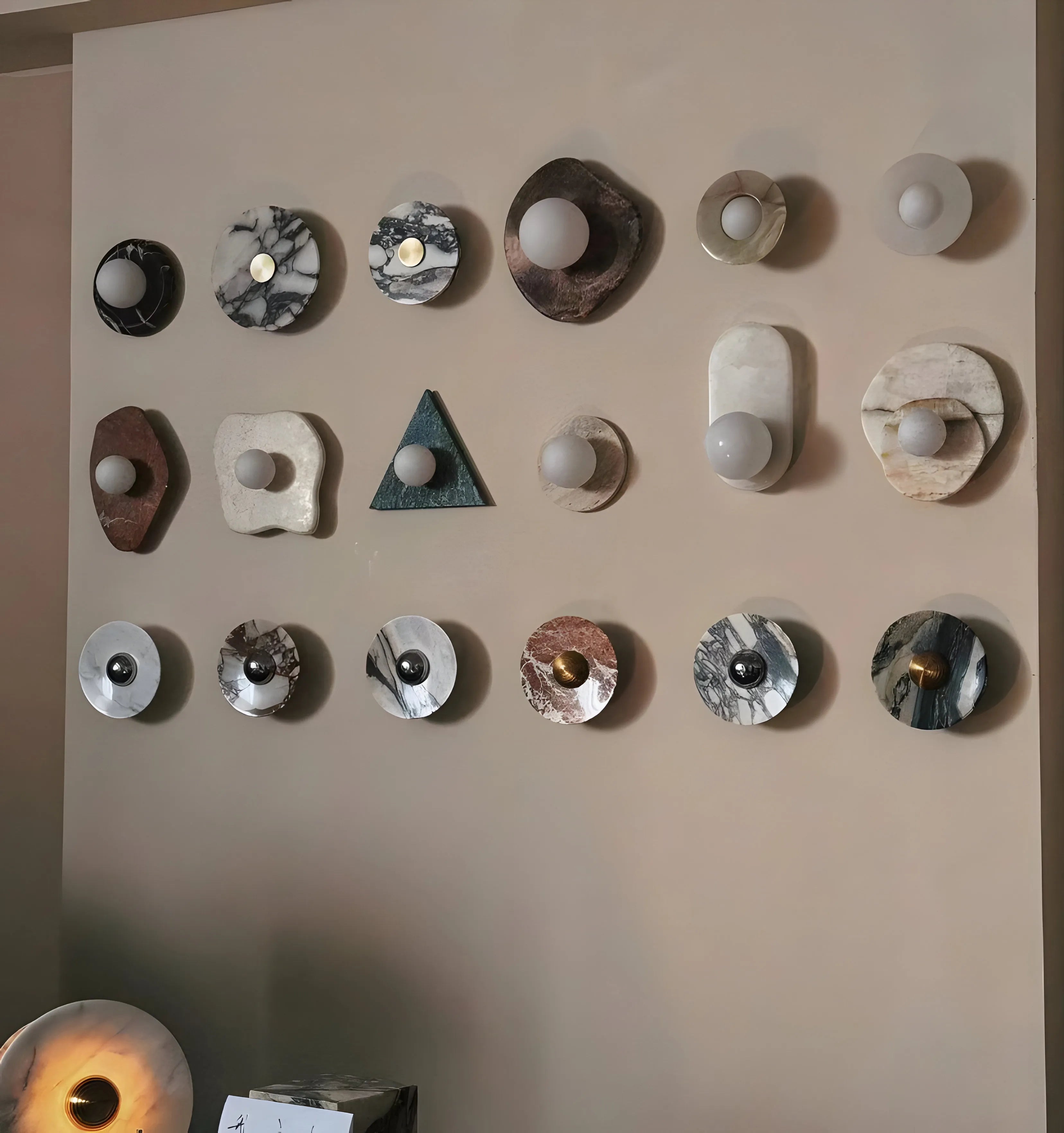 Messier Marble Rechargeable Wall Lamp - NexioPick
