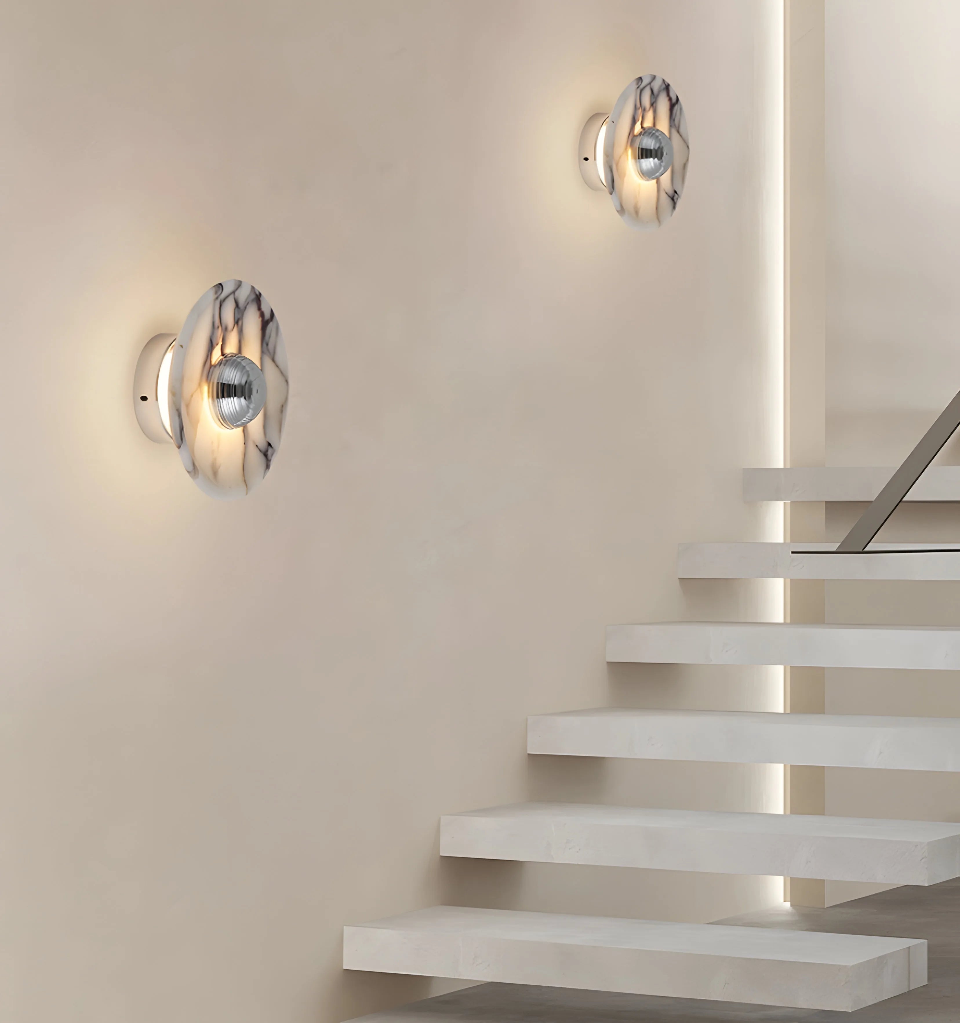 Messier Marble Rechargeable Wall Lamp - NexioPick