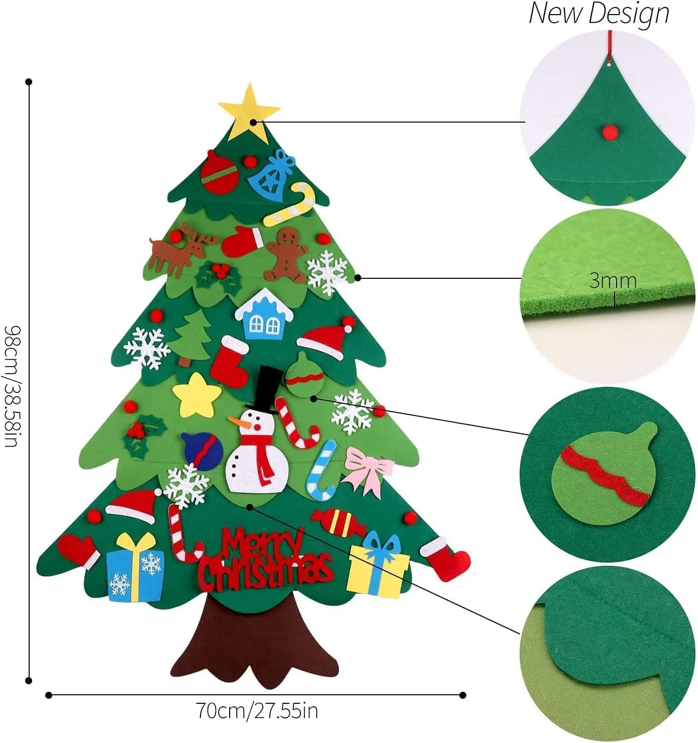 Montessori Felt Christmas Tree for Toddlers - Nexiopick™