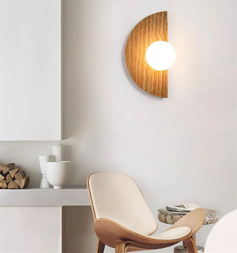 Moon Travertine Wall Light - NexioPick