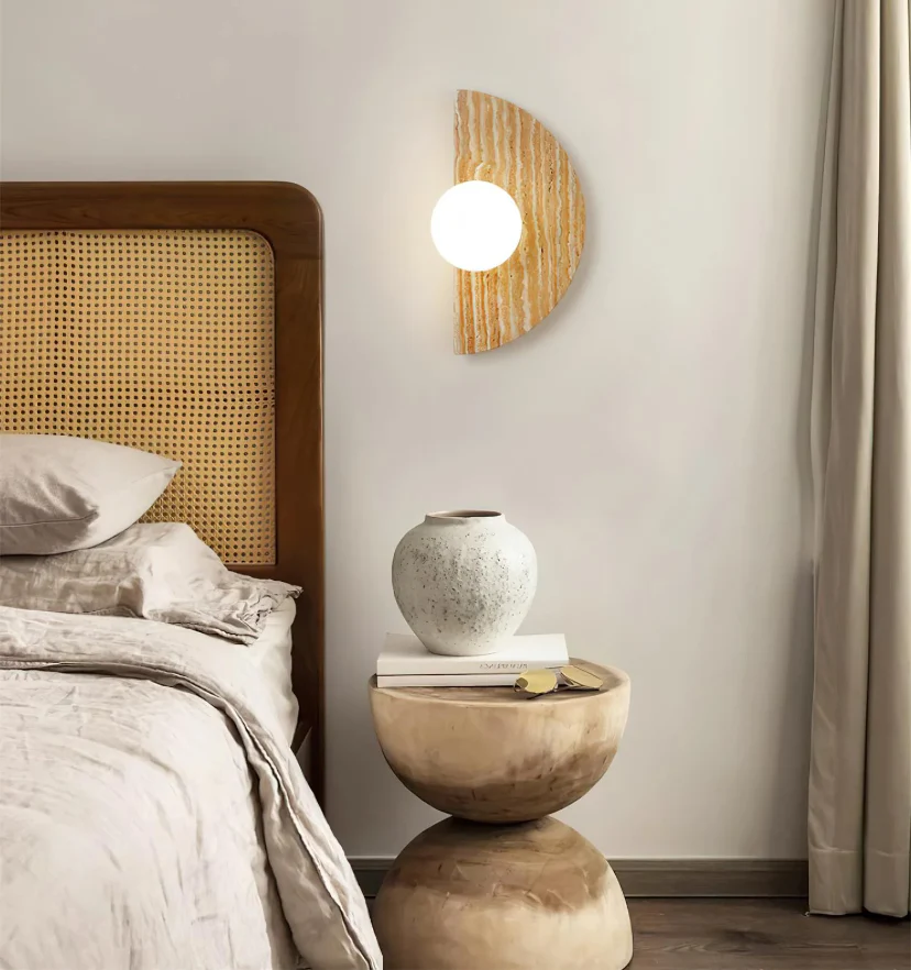 Moon Travertine Wall Light - NexioPick