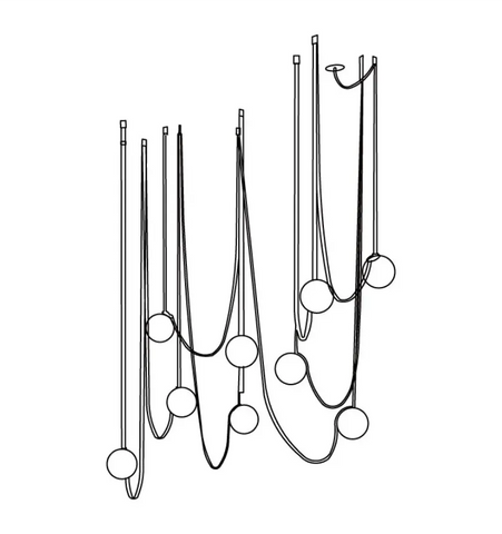 Multiple Belt Art Pendant Light - NexioPick